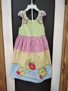 little girls Rare editions colorful fish sundress size 5 - Picture 1 of 2