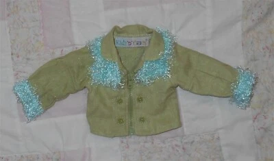 Kidz 'N' Katzen JACKE ab 18 Zoll MARIETTA Puppe hellgrün & aquamarin Reißverschluss gebraucht, in einwandfreiem Zustand - Bild 1 von 4