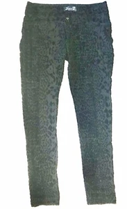Seven7 Pants Black Leopard Jegging Stretch Flocking Velvet All Mankind Size 4 - Picture 1 of 11