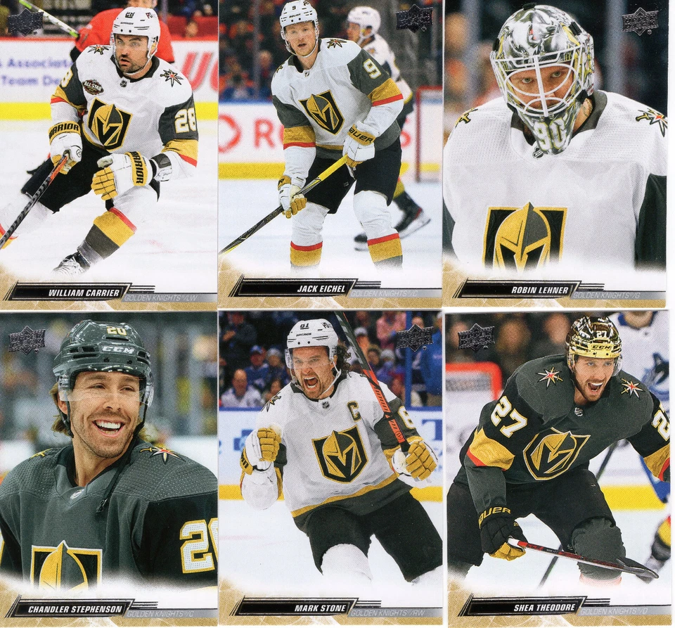 Vegas Golden Knights ~ Conjuntos de equipe Upper Deck ~ Você escolhe o conjunto - Imagem 1 de 1
