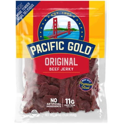 Pacific Gold Beef Jerky, original, 16 onzas Foto 1 de 3