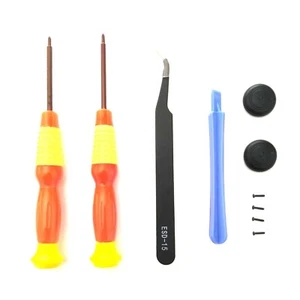 Kit de herramientas para controlador Joy-con Nintendo Switch cubiertas para palo de pulgar y tornillos en Y de repuesto - Imagen 1 de 7