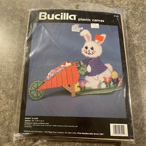 Bucilla 6145 Bunny 'N Cart Plastik Leinwand Kit Vintage 1994 (versiegelt) - Bild 1 von 7