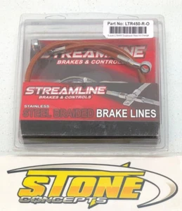 Streamline Rear Brake Line Hose Orange Suzuki LTR450 2006 2007 2008 2009 - Picture 1 of 2