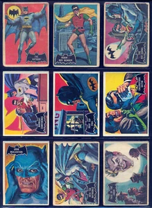1966 TOPPS O PEE CHEE BATMAN BLACK BAT COMPLETE CARD SET 55/55 VG-EX Joker Robin - Picture 1 of 12