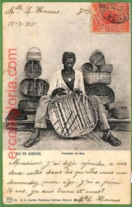 ah2836 - BRASIL - POSTAL VINTAGE ANTIGUA - RÍO DE JANEIRO - ÉTNICO 1905 - Imagen 1 de 1