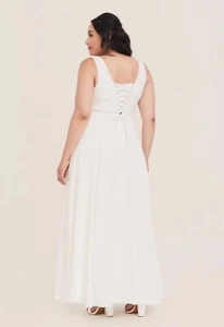 Torrid Ivory Jacquard Special Occasion Sweetheart Gown Dress Size 18 Wedding NWT - Picture 1 of 7