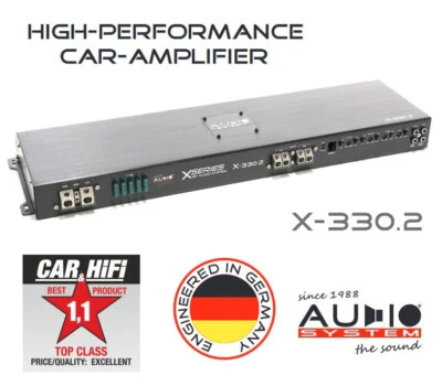 AUDIO SYSTEM X-330.2 2-Kanal Hochleistungs-Verstärker Amplifier 1650 Watt RMS - Bild 1 von 4