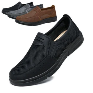 MENS WIDE FIT SLIP ON WALKING SHOES DRIVING LOAFERS MOCCASIN COMFORT CASUAL UK - Picture 1 of 22