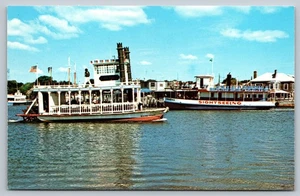 Vintage 1975 Hyannis Harbor Cape Cod Sightseeing Boats Postcard Dexter Press - Picture 1 of 2