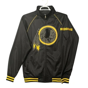 Washington Redskins NFL Equipo Ropa Chaqueta de Pista Para Hombres LT Negro Amarillo Cremallera Completa - Imagen 1 de 6