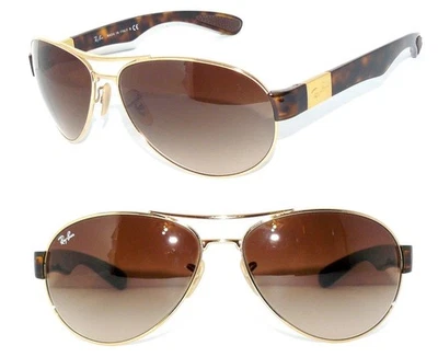 Ray Ban SONNENBRILLE GOLD BLAU RB 3509 BRILLE 3379 HERREN 3386 DAMEN PILOT ETUI - Bild 1 von 4