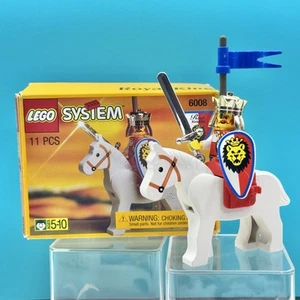 *Nice* LEGO Castle Royal Knights 6008 Royal King 100% Complete with Box/Vintage - Picture 1 of 23