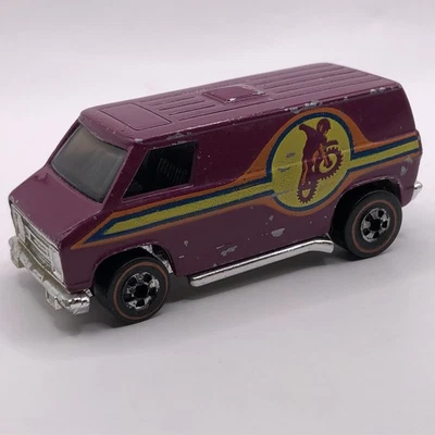 Hot Wheels Redline Chevy Motocross Super Van 1974/1975 cristal gris ciruela Hong Kong Foto 1 de 4