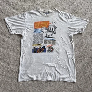 Vtg Robert Crumb T-Shirt Bible Of Filth Tommy Toilet Mr Natural Comic L Fits M - Picture 1 of 8