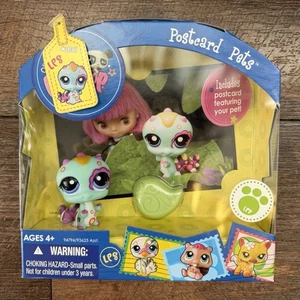 NEU! Y2K 2009 Hasbro Littlest Pet Shop Postkarte Haustiere niedlicher Inchworm :o - Bild 1 von 8