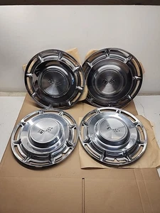 Set Of Four 1959 1960 Chevy Impala Wheel Covers Hubcaps OEM NICE CONDITION - Picture 1 of 8