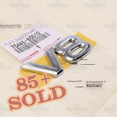 Placa de identificación de puerta trasera plateada GENUINA Toyota LAND CRUISER Lexus LX 470 logotipo V8 Foto 1 de 4