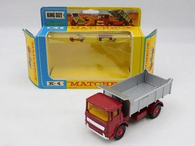 Lesney Matchbox K4 Leyland tipper vintage die cast truck w/ box - Immagine 1 di 4