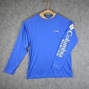Camisa Columbia PFG Omni-Shade Manga Larga Azul Talla M Rendimiento Equipo de Pesca - Imagen 1 de 10