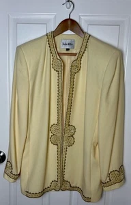 Vintage Nolan Miller - Beaded & Sequin Suit Jacket -Size 14 - Picture 1 of 7