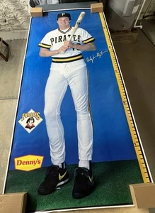 Mint Andy Van Slyke 6’ Tall Poster Pittsburgh Pirates Baseball Dennys Restaurant - Picture 1 of 5
