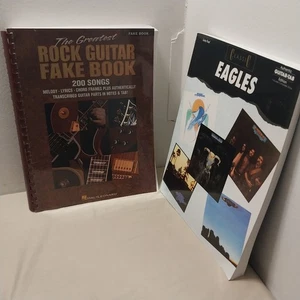 The Greatest Rock Guitar Fake Book & 1992 Classic Eagles Authentic Guitar Tab - Picture 1 of 11