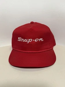 Vintage Snap-on Tools HERGESTELLT IN DEN USA rot Trucker Snapback Mütze Kappe Lederriemen - Bild 1 von 5