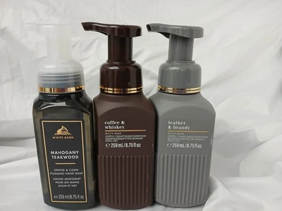 Bath and Body Works Mahogany Teakwood Coffee & Whiskey Leather & Brandy - 3 Pack - Image 1 of 4