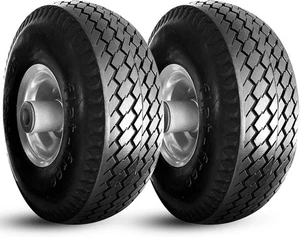 Set of 2 Flat Free Front Wheel Tire for Toro Timecutter Z4200 4235 SS4225 SS4250 - Picture 1 of 8