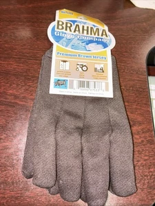 Brown Jersey  gloves Brahma Gloves And Safety Knit Poly/cotton Style No WA 7533A - Picture 1 of 1