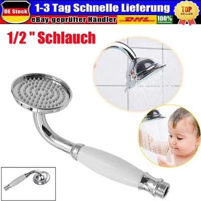 DE Handbrause Retro Nostalgie Duschkopf Brause 1/2 " Schlauch Anschluss Brause - Bild 1 von 4