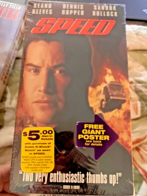 SPEED (VHS, 1994) Factory Sealed NEW Sandra Bullock Keanu Reeves Movie Classic  - Image 1 of 2