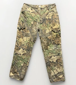 VTG Men's L 34x30 Liberty Realtree Advantage Camo Cargo Hunting Pants USA Made - Picture 1 of 20
