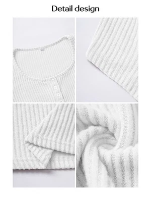 Unique Women's Ribbed Button Placket Top suitable for Summer Adventures - Image 1 of 4