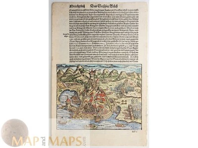 Algiers Algeria Ottoman Empire, Sebastian Munster 1578 - Image 1 of 4