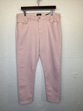 Women's Banana Republic Premium Denim Jeans Icy Pink Cropped Skinny Size 32 