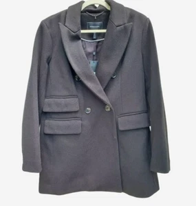 BCBG Maxazria Women’s Double-Breasted Coat Jacket Size Small Black NEW - Picture 1 of 17