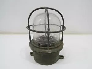 Antique Bronze Passage Bulkhead Ship Light -(B2C810) - Picture 1 of 10