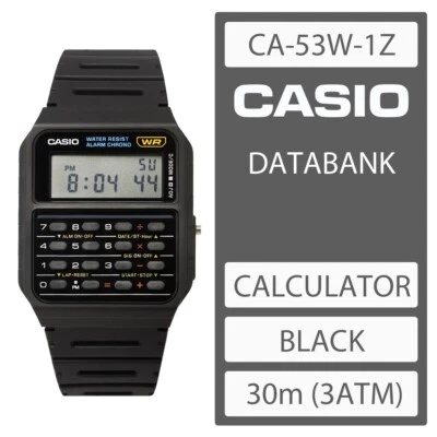 CASIO DATABANK CA-53W-1Z Classic Calculator Watch - image 1 of 4