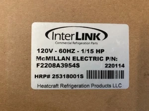 Heatcraft Motorlüfter 120V 1525 U/min 1/15 PS 25318001S / F2208A3954S (NEU) - Bild 1 von 1