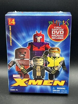 Marvel X-Men Minimates 4 Pack Set w/X-Men Darktide DVD Movie 2005 Diamond Toys - Image 1 of 4