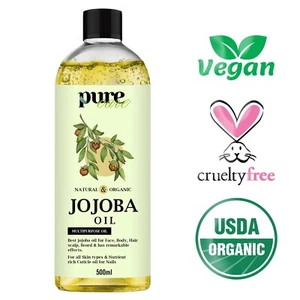 100%Pure Golden Jojoba Oil Organic for Hair Body Skin Natural Cold Pressed 500ML - Picture 1 of 1