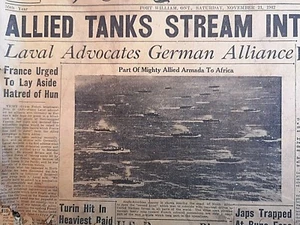 Lote de 3 publicaciones canadienses de la Segunda Guerra Mundial noviembre de 1942 efímeras - Imagen 1 de 8