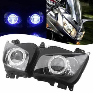 Assembly Headlight Blue Angel Eyes Projector Lamp For Yamaha FZ1 FZ-1S 2006-2015 - Picture 1 of 21