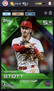 Topps Bunt Bryson Scott Phillies Postseason Base Green