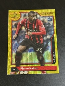 2021 Merlin Collection Chrome UCL Yellow Wave Refractor Pierre Kalulu Rookie RC - Picture 1 of 2