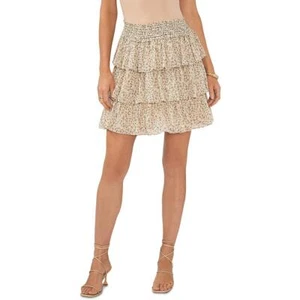 1.State Womens Ivory Smocked Short Summer Mini Skirt XS BHFO 0394 - Picture 1 of 2