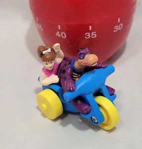 Rare Vintage 1994 Hanna Barbera Flintstones Pebbles Dino on Tricycle Toy Car - Picture 1 of 1