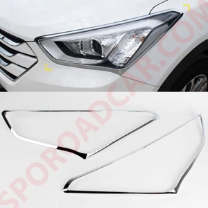 K-946 Chrome Head Lamp Cover Molding for Hyundai Santa Fe / DM 2013-2015 - Picture 1 of 7
